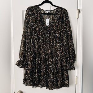 Baltic Born | Floral Black Mini Dress